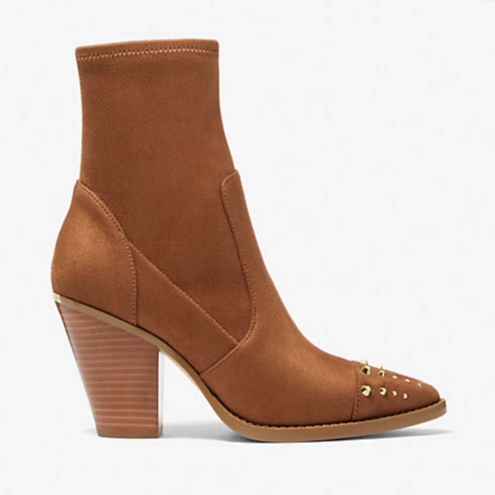 Michael Kors Dover Studded Stretch Faux Suede Boots, NIB Size 10 - Picture 3 of 7